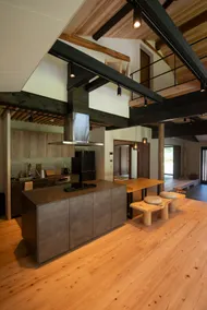 A luxury old private house with a garden surrounding a wood-burning stove in the countryside of Nara - Image 4