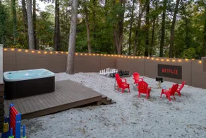 Cary Hot Tub, Outdoor Movies, Fire Pit & Games - Image 5