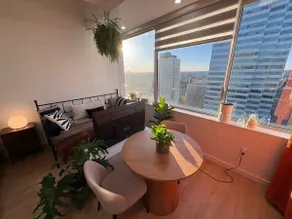 Top-Floor Boho Studio Heated Parking Skyline Views - Image 2