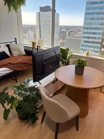 Top-Floor Boho Studio Heated Parking Skyline Views - Image 5