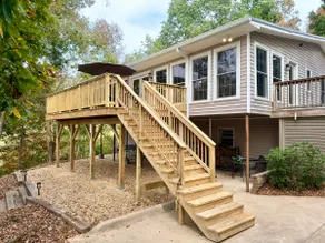 Wooded Lakefront Home w/Dock, Firepit, Game Room - Image 3