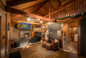Honeymoon Lodge. Sauna! Hot Tub! 75”TV! King Bed! - Image 3