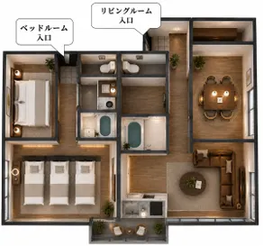 [About 6 minutes on foot from Utsunomiya Station] [Free parking for up to 2 cars] Excellent access [Maximum of 10 guests] Family apartment. - Image 3