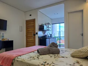 7 Studio Moderno c/ Varanda + A/C a 8 min SP Expo - Image 3