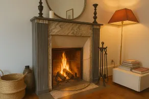 House for 8 people • Exterior/Fireplace • 10' from Fontainebleau - Image 3