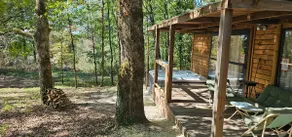 Romantic chalet with private hot tub in the forest - Image 5