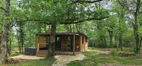 Romantic chalet with private hot tub in the forest - Image 3