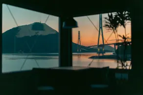 Omisima is in the middle of the Shimamami Kaido. A room with a stunning view of the sea and the bridge. - Image 2
