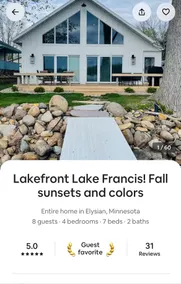 Lakefront 4 bed/2bath Gameroom on Lake Francis - Image 2