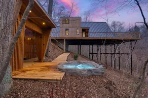 A-Frame At Oak Hills: Creekside + Hot Tub + Sauna. - Image 5
