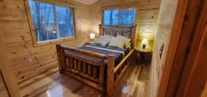Remote OffGrid Kumbrabow Forest Cabin Fireplace - Image 4