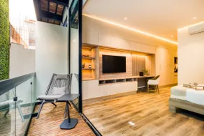 Aesthetic Studio with Private Balcony | Rooftop with Jacuzzi - Image 4