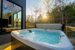Glass Cabin Over Creek | Grotto Pool+Dome+Hot Tub - Image 5