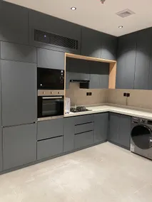 Modern apartment, bedroom, living room and kitchen - Image 3