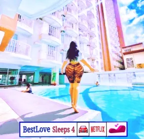 D-J ♣ 1BR ❤️PinayLove ★ Gratis Pool, Parkering, Netflix, Wifi - Image 2