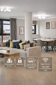 Skyline Penthouse | Parking | Ideal for Long Stays - Image 3