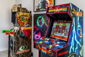 Arcade King Bed Espresso Maker Family Friendly - Image 3