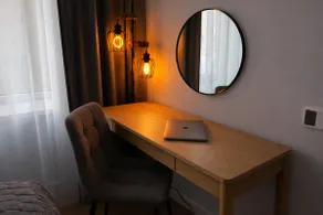 Cozy Fireplace Apartment Two Bedrooms Workspace - Image 4