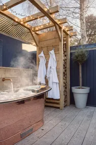 Rutland, Outdoor Copper Bath & Cosy Log Burner - Image 3