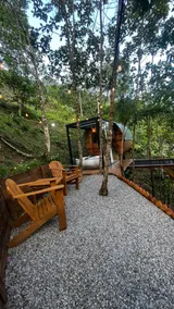 •Chalet for a couple, with a hot tub in the middle of nature• - Image 2
