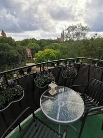 Serce Olsztyna Apartments, Wyzwolenia Street, balcony, castle view - Image 2