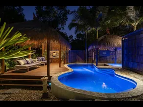 Coolum Bali Gardens Hot Spa, Pool, Fireplace! - Image 2