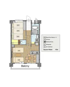 Hitomi's apartment. Free parking outside the premises. Family apartment 3. - Image 2