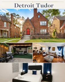 Detroit 5BR Tudor | Game Room + Fire Pit + Patio - Image 2