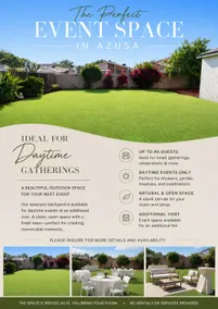 Central Azusa Location/Large Yard/Day Events - Image 2