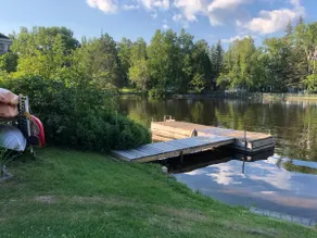 Anse au Soleil Levant | Lakefront, dock and fireplace - Image 3
