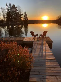 Anse au Soleil Levant | Lakefront, dock and fireplace - Image 2