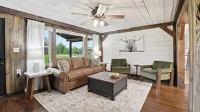 Charming Rustic Cottage | Back Porch & Fire Pit - Image 4