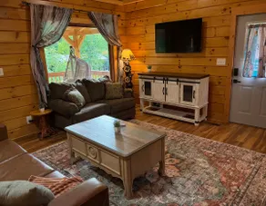 Cozy Dunlap cabin getaway with creek and playset - Image 3