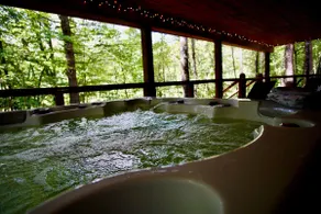 Camp Firefly Secluded Cabin Hot Tub Forest View Cozy Escape great for couples with kids - Image 3