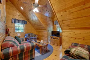 Short Walk to Lawrence Lake! Rustic Cabin w/ Deck - Image 4