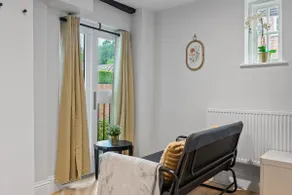 Modern & Historic Mill Flat with Stream Views - Image 4