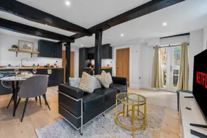 Modern & Historic Mill Flat with Stream Views - Image 2
