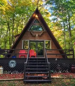 AFrame Cabin w/Acreage-Hamlin Lake-Hot Tub-Kayaks-Firepit-Dogs okay! No Fees! - Image 4