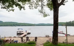 Waterfront with private beach+dock on Paradox Lake - Image 4
