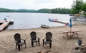 Waterfront with private beach+dock on Paradox Lake - Image 5