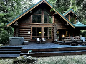 Log Cabin Hot Tub River Frontage Skiing Secluded - Image 3