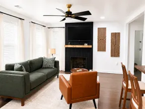 In-Town Stay w/ Private Back Deck + Fireplace - Image 3