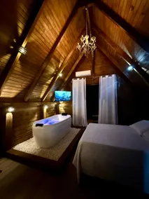 Rustic chalet with bathtub in José Boiteux - Image 5