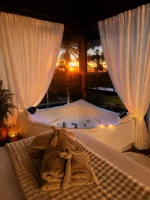 Glass Suite • Outdoor Jacuzzi with chrome - Image 2