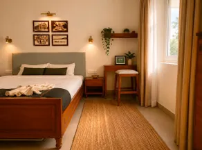 Modern 1BHK | 10 min to Thalassa | Balcony & Pool - Image 3