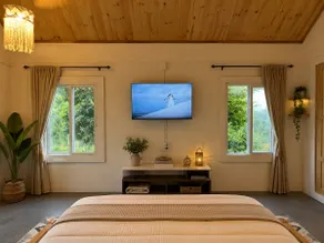 Wooden lux cabin in oxyzone Homestay Coorg - Image 4