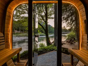 Icelandic Spa A-Frame | Sauna + River Hot Tub - Image 5