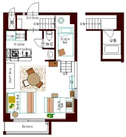 [NewOp] A 5-minute walk from Takamatsu Station / 10 minutes from Takamatsu Port / Up to 4 people / Naoshima / Loft / Convenient for business / 41 m² - Image 3