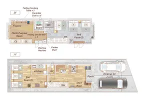 Up to 11 people / 116 m² private house / parking for 2 cars / convenience store 1 minute on foot / with a multi-purpose space - Image 3