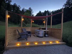 The Crooked Cabin Wood Fired Hot Tub near RRG - Image 5